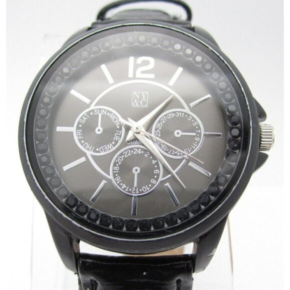 Women's NY&C Quartz WR Analog 40mm Dial Causal Round Watch (E779) - Picture 1 of 10